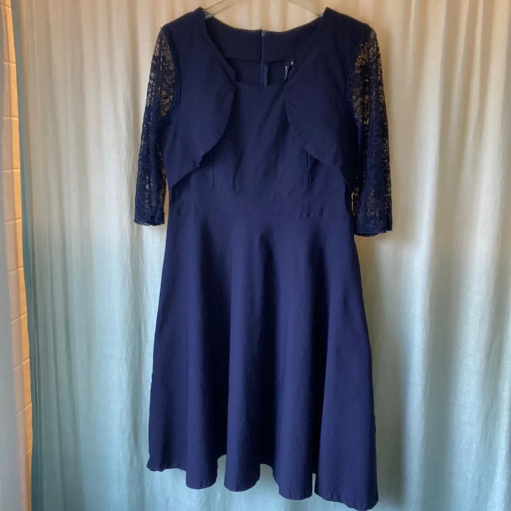 Miusol Navy Blue Dress - Picture 2 of 8